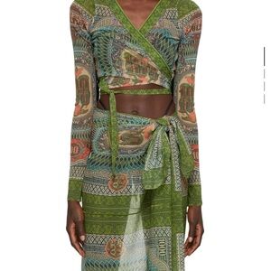 Jean Paul Gaultier’s Green Banknote Cache-Coeur Cardigan